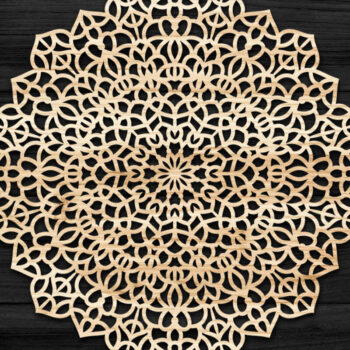 Intra απο ξύλο plywood 3mm-4mm πάχος Τρισδιάστατη Mandala Δίασταση 30x30 cm INTRAFABR-74278095 - Image 1