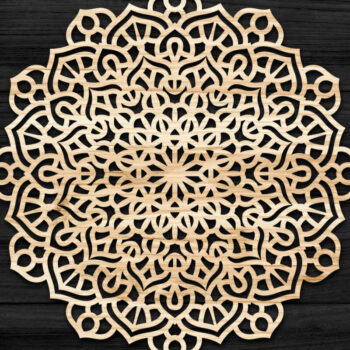 Intra απο ξύλο plywood 3mm-4mm πάχος Τρισδιάστατη Mandala Δίασταση 30x30 cm INTRAFABR-74279574 - Image 1