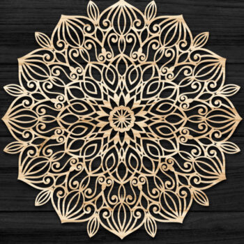 Intra απο ξύλο plywood 3mm-4mm πάχος Τρισδιάστατη Mandala Δίασταση 30x30 cm INTRAFABR-74280328 - Image 1