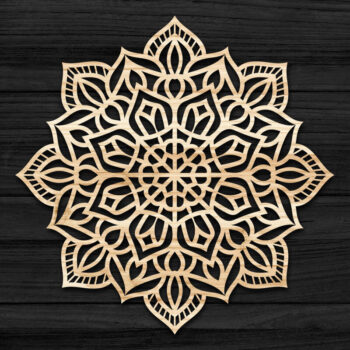 Intra απο ξύλο plywood 3mm-4mm πάχος Τρισδιάστατη Mandala Δίασταση 30x30 cm INTRAFABR-69576815 - Image 1