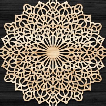 Intra απο ξύλο plywood 3mm-4mm πάχος Τρισδιάστατη Mandala Δίασταση 30x30 cm INTRAFABR-74281879 - Image 1