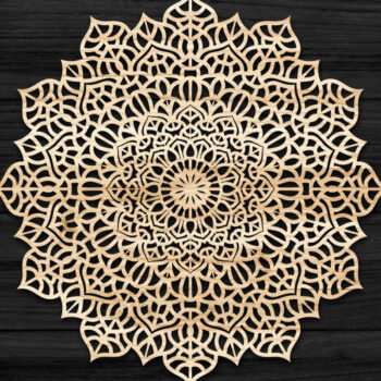 Intra απο ξύλο plywood 3mm-4mm πάχος Τρισδιάστατη Mandala Δίασταση 30x30 cm INTRAFABR-74282219 - Image 1