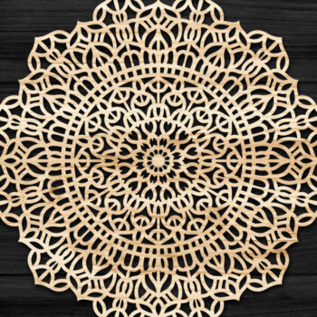 Intra απο ξύλο plywood 3mm-4mm πάχος Τρισδιάστατη Mandala Δίασταση 30x30 cm INTRAFABR-74282530 - Image 1