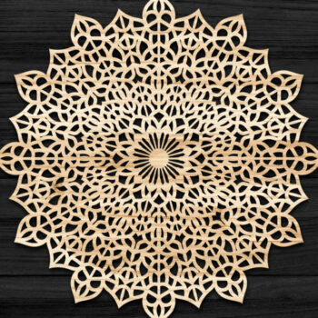 Intra απο ξύλο plywood 3mm-4mm πάχος Τρισδιάστατη Mandala Δίασταση 30x30 cm INTRAFABR-74283143 - Image 1