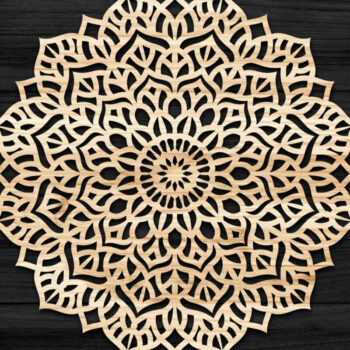 Intra απο ξύλο plywood 3mm-4mm πάχος Τρισδιάστατη Mandala Δίασταση 30x30 cm INTRAFABR-74283303 - Image 1
