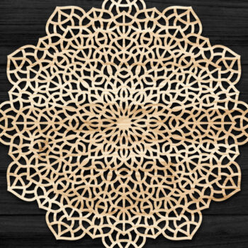 Intra απο ξύλο plywood 3mm-4mm πάχος Τρισδιάστατη Mandala Δίασταση 30x30 cm INTRAFABR-74284176 - Image 1