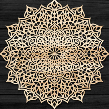 Intra απο ξύλο plywood 3mm-4mm πάχος Τρισδιάστατη Mandala Δίασταση 30x30 cm INTRAFABR-74284393 - Image 1