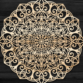 Intra απο ξύλο plywood 3mm-4mm πάχος Τρισδιάστατη Mandala Δίασταση 30x30 cm INTRAFABR-74284864 - Image 1