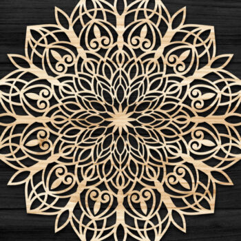 Intra απο ξύλο plywood 3mm-4mm πάχος Τρισδιάστατη Mandala Δίασταση 30x30 cm INTRAFABR-74285123 - Image 1