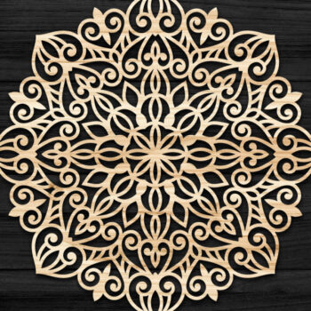 Intra απο ξύλο plywood 3mm-4mm πάχος Τρισδιάστατη Mandala Δίασταση 30x30 cm INTRAFABR-74285386 - Image 1
