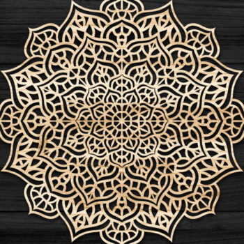 Intra απο ξύλο plywood 3mm-4mm πάχος Τρισδιάστατη Mandala Δίασταση 30x30 cm INTRAFABR-74285772 - Image 1