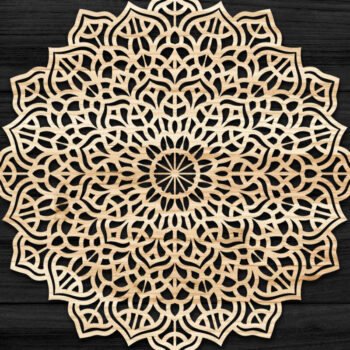 Intra απο ξύλο plywood 3mm-4mm πάχος Τρισδιάστατη Mandala Δίασταση 30x30 cm INTRAFABR-74286319 - Image 1