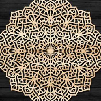 Intra απο ξύλο plywood 3mm-4mm πάχος Τρισδιάστατη Mandala Δίασταση 30x30 cm INTRAFABR-74286581 - Image 1