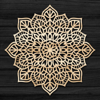 Intra απο ξύλο plywood 3mm-4mm πάχος Τρισδιάστατη Mandala Δίασταση 30x30 cm INTRAFABR-69573010 - Image 1