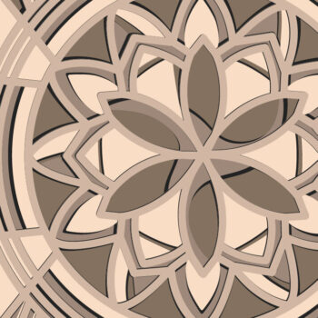 Intra απο ξύλο plywood 3mm-4mm πάχος 3D Mandala Multilayer /Viking Runes Δίασταση 30x30 cm INTRAFABR-62870114 - Image 3
