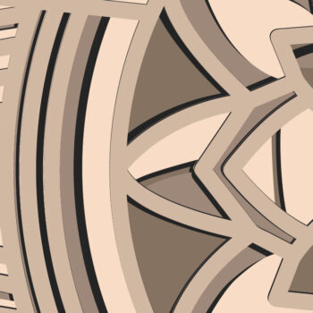 Intra απο ξύλο plywood 3mm-4mm πάχος 3D Mandala Multilayer /Viking Runes Δίασταση 30x30 cm INTRAFABR-62870114 - Image 4