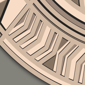 Intra απο ξύλο plywood 3mm-4mm πάχος 3D Mandala Multilayer /Viking Runes Δίασταση 30x30 cm INTRAFABR-62870114 - Image 6