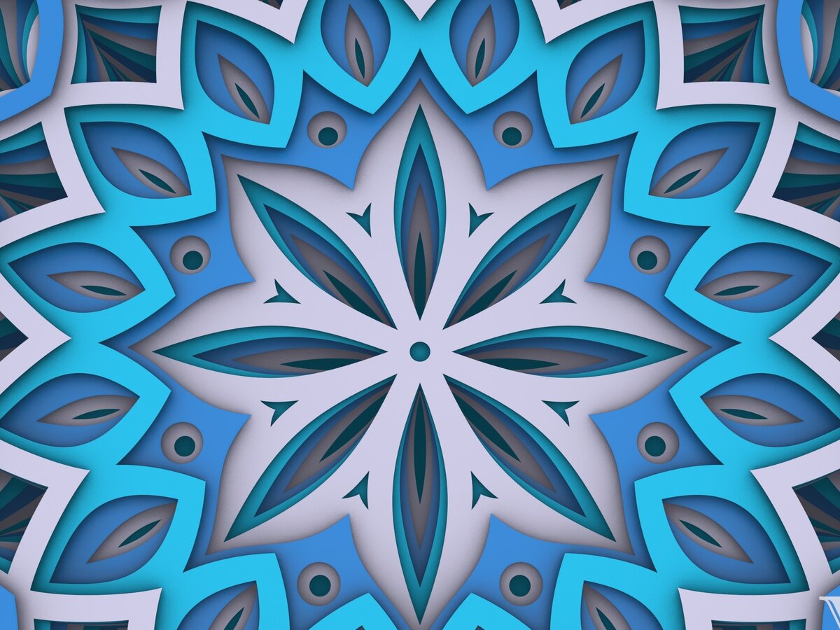 Intra απο ξύλο plywood 3mm-4mm πάχος Κουτί σκιάς με μοτίβο 3D Mandala, 3D λουλούδι Δίασταση 30x30 cm INTRAFABR-30018456 - Image 5