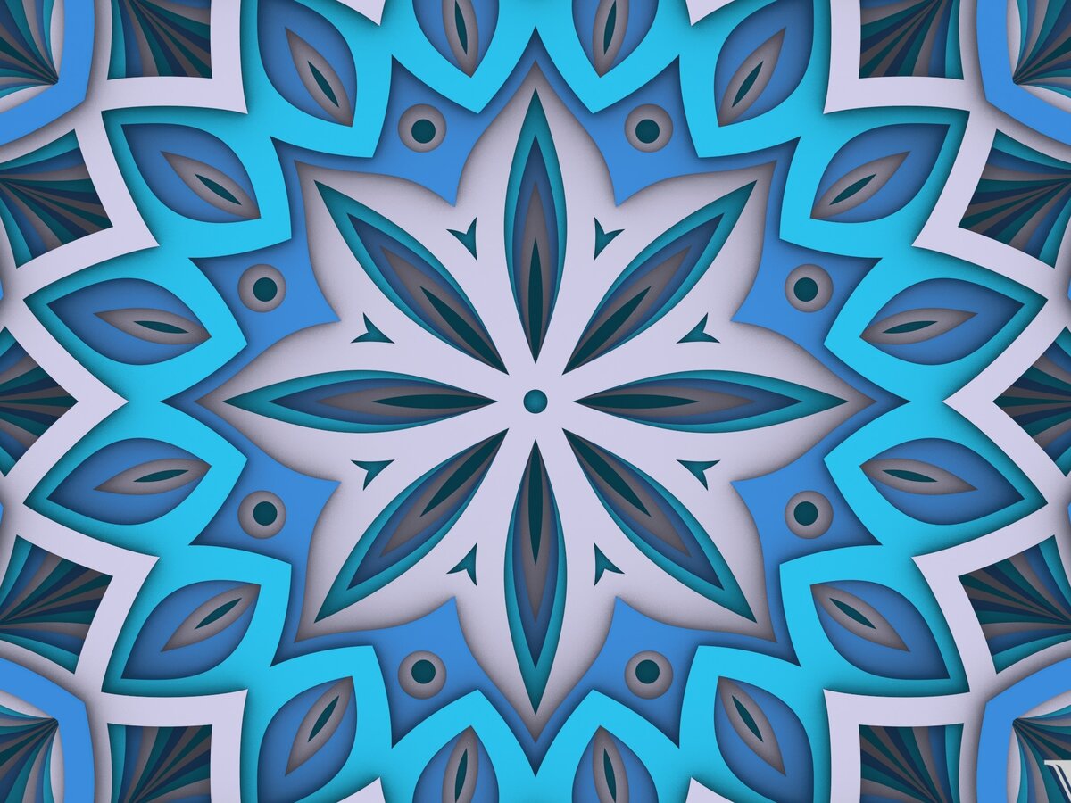 Intra απο ξύλο plywood 3mm-4mm πάχος Κουτί σκιάς με μοτίβο 3D Mandala, 3D λουλούδι Δίασταση 30x30 cm INTRAFABR-30018456 - Image 8