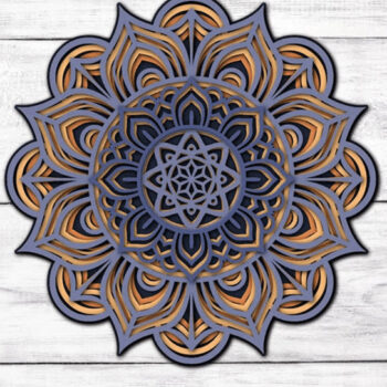 Intra απο ξύλο plywood 3mm-4mm πάχος 3D Mandala Layered Δίασταση 30x30 cm INTRAFABR-77074606 - Image 2