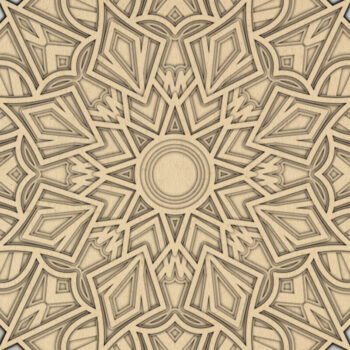 Intra απο ξύλο plywood 3mm-4mm πάχος κοπής 3D Mandala Δίασταση 12x12 cm INTRAFABR-15207408 - Image 2