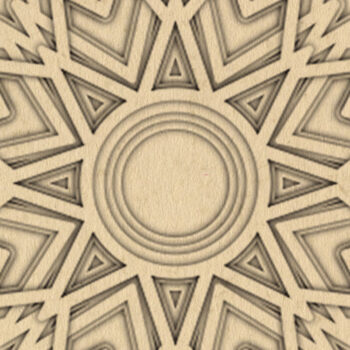 Intra απο ξύλο plywood 3mm-4mm πάχος κοπής 3D Mandala Δίασταση 12x12 cm INTRAFABR-15207408 - Image 3