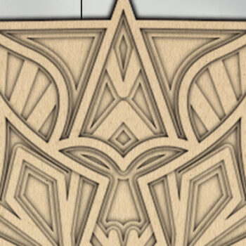 Intra απο ξύλο plywood 3mm-4mm πάχος κοπής 3D Mandala Δίασταση 12x12 cm INTRAFABR-15207408 - Image 4