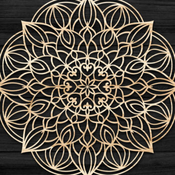 Intra απο ξύλο plywood 3mm-4mm πάχος 3D Mandala για Cricut Δίασταση 30x30 cm INTRAFABR-73705156 - Image 1