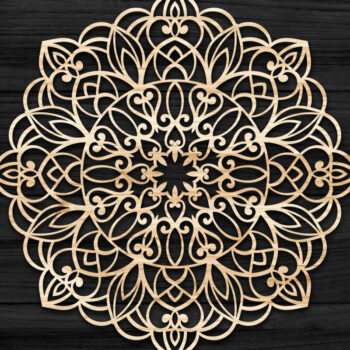 Intra απο ξύλο plywood 3mm-4mm πάχος 3D Mandala για Cricut Δίασταση 30x30 cm INTRAFABR-73705709 - Image 1