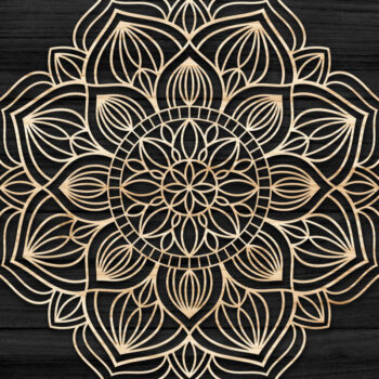 Intra απο ξύλο plywood 3mm-4mm πάχος 3D Mandala για Cricut Δίασταση 30x30 cm INTRAFABR-73705732 - Image 1