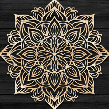 Intra απο ξύλο plywood 3mm-4mm πάχος 3D Mandala για Cricut Δίασταση 30x30 cm INTRAFABR-73705780 - Image 1