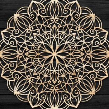 Intra απο ξύλο plywood 3mm-4mm πάχος 3D Mandala για Cricut Δίασταση 30x30 cm INTRAFABR-73705800 - Image 1