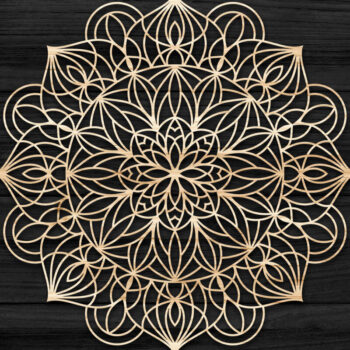 Intra απο ξύλο plywood 3mm-4mm πάχος 3D Mandala για Cricut Δίασταση 30x30 cm INTRAFABR-73706061 - Image 1