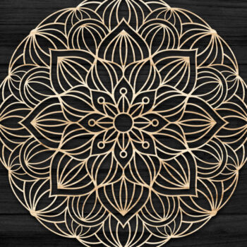 Intra απο ξύλο plywood 3mm-4mm πάχος 3D Mandala για Cricut Δίασταση 30x30 cm INTRAFABR-73866048 - Image 1