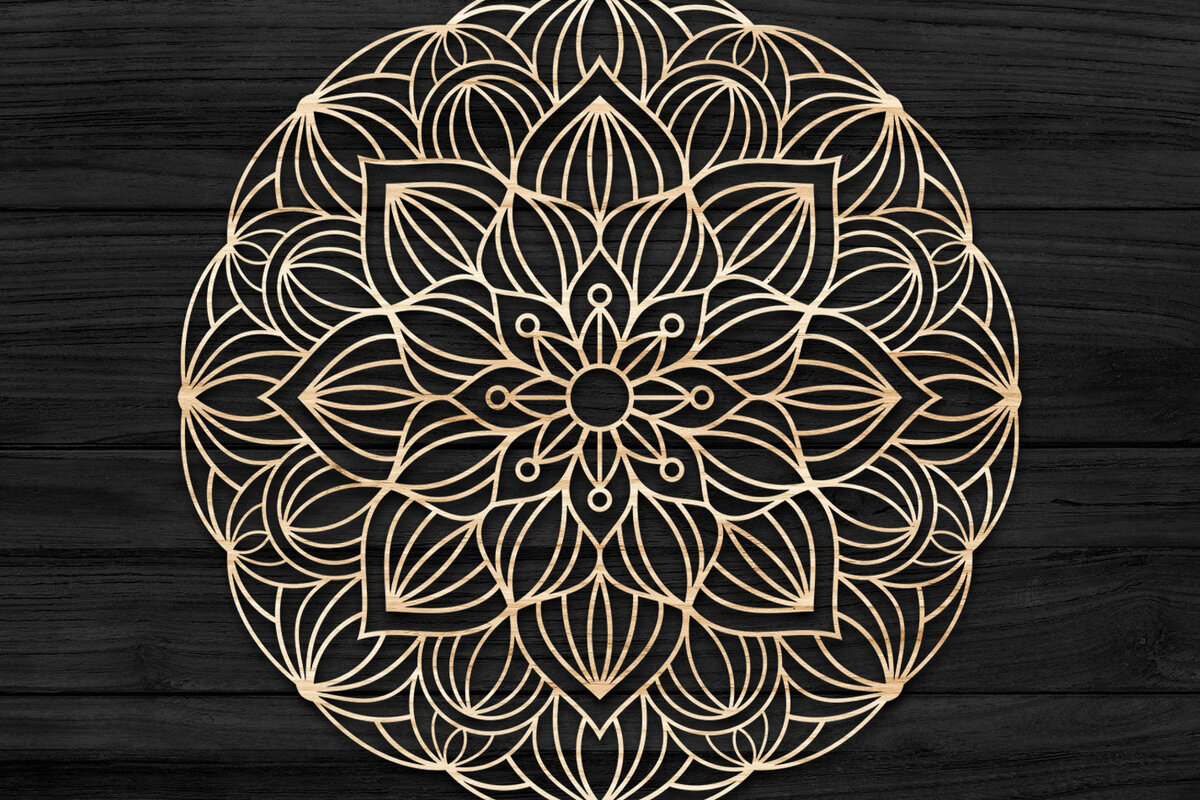 Intra απο ξύλο plywood 3mm-4mm πάχος 3D Mandala για Cricut Δίασταση 30x30 cm INTRAFABR-73866048