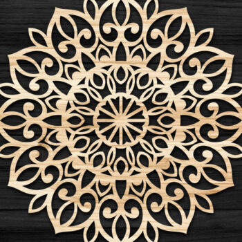 Intra απο ξύλο plywood 3mm-4mm πάχος 3D Mandala για Cricut Δίασταση 30x30 cm INTRAFABR-74167911 - Image 1