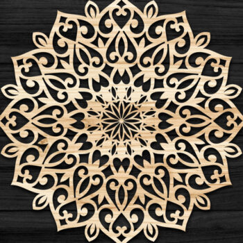 Intra απο ξύλο plywood 3mm-4mm πάχος 3D Mandala για Cricut Δίασταση 30x30 cm INTRAFABR-74168446 - Image 1