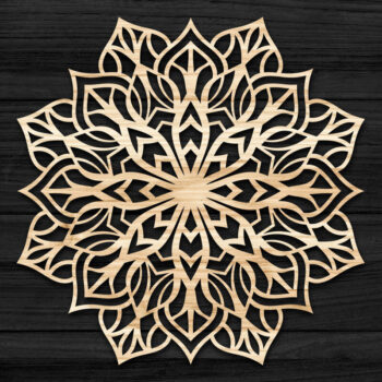 Intra απο ξύλο plywood 3mm-4mm πάχος 3D Mandala για Cricut Δίασταση 30x30 cm INTRAFABR-69578401 - Image 1
