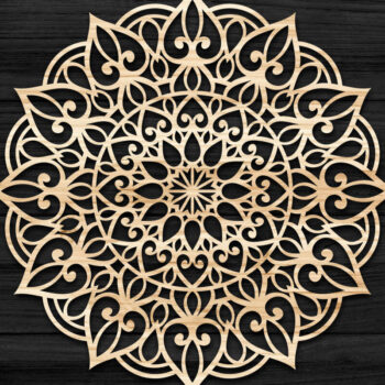 Intra απο ξύλο plywood 3mm-4mm πάχος 3D Mandala για Cricut Δίασταση 30x30 cm INTRAFABR-74272016 - Image 1
