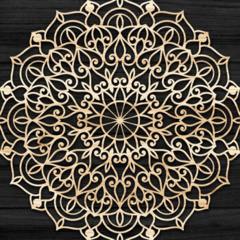 Intra απο ξύλο plywood 3mm-4mm πάχος 3D Mandala για Cricut Δίασταση 30x30 cm INTRAFABR-74272269 - Image 1