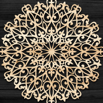 Intra απο ξύλο plywood 3mm-4mm πάχος 3D Mandala για Cricut Δίασταση 30x30 cm INTRAFABR-74272770 - Image 1