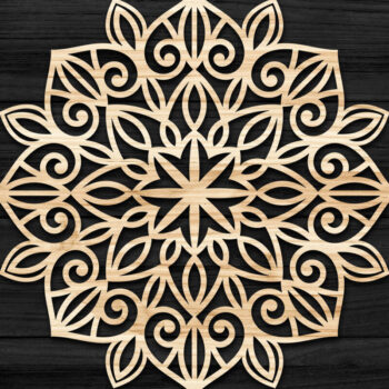 Intra απο ξύλο plywood 3mm-4mm πάχος 3D Mandala για Cricut Δίασταση 30x30 cm INTRAFABR-74274379 - Image 1