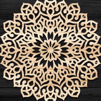 Intra απο ξύλο plywood 3mm-4mm πάχος 3D Mandala για Cricut Δίασταση 30x30 cm INTRAFABR-74274961 - Image 1