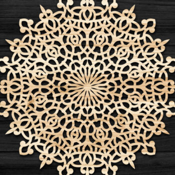 Intra απο ξύλο plywood 3mm-4mm πάχος 3D Mandala για Cricut Δίασταση 30x30 cm INTRAFABR-74277072 - Image 1