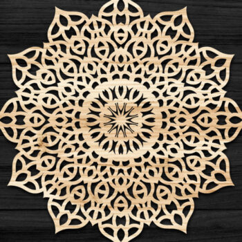 Intra απο ξύλο plywood 3mm-4mm πάχος 3D Mandala για Cricut Δίασταση 30x30 cm INTRAFABR-74277476 - Image 1
