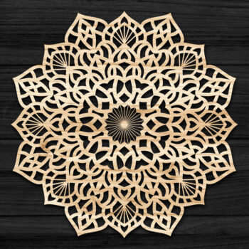 Intra απο ξύλο plywood 3mm-4mm πάχος 3D Mandala για Cricut Δίασταση 30x30 cm INTRAFABR-69578833 - Image 1