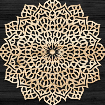 Intra απο ξύλο plywood 3mm-4mm πάχος 3D Mandala για Cricut Δίασταση 30x30 cm INTRAFABR-74278383 - Image 1