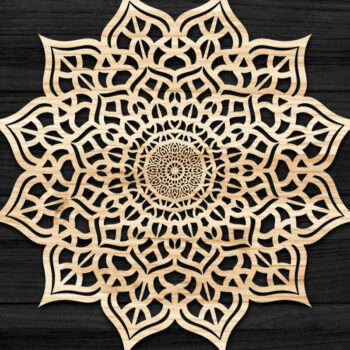 Intra απο ξύλο plywood 3mm-4mm πάχος 3D Mandala για Cricut Δίασταση 30x30 cm INTRAFABR-74280804 - Image 1