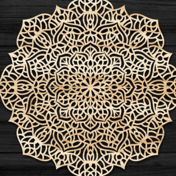 Intra απο ξύλο plywood 3mm-4mm πάχος 3D Mandala για Cricut Δίασταση 30x30 cm INTRAFABR-74285630 - Image 1