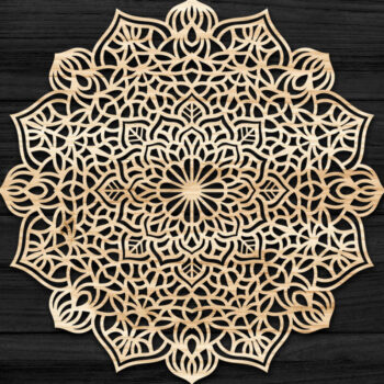 Intra απο ξύλο plywood 3mm-4mm πάχος 3D Mandala για Cricut Δίασταση 30x30 cm INTRAFABR-74285917 - Image 1